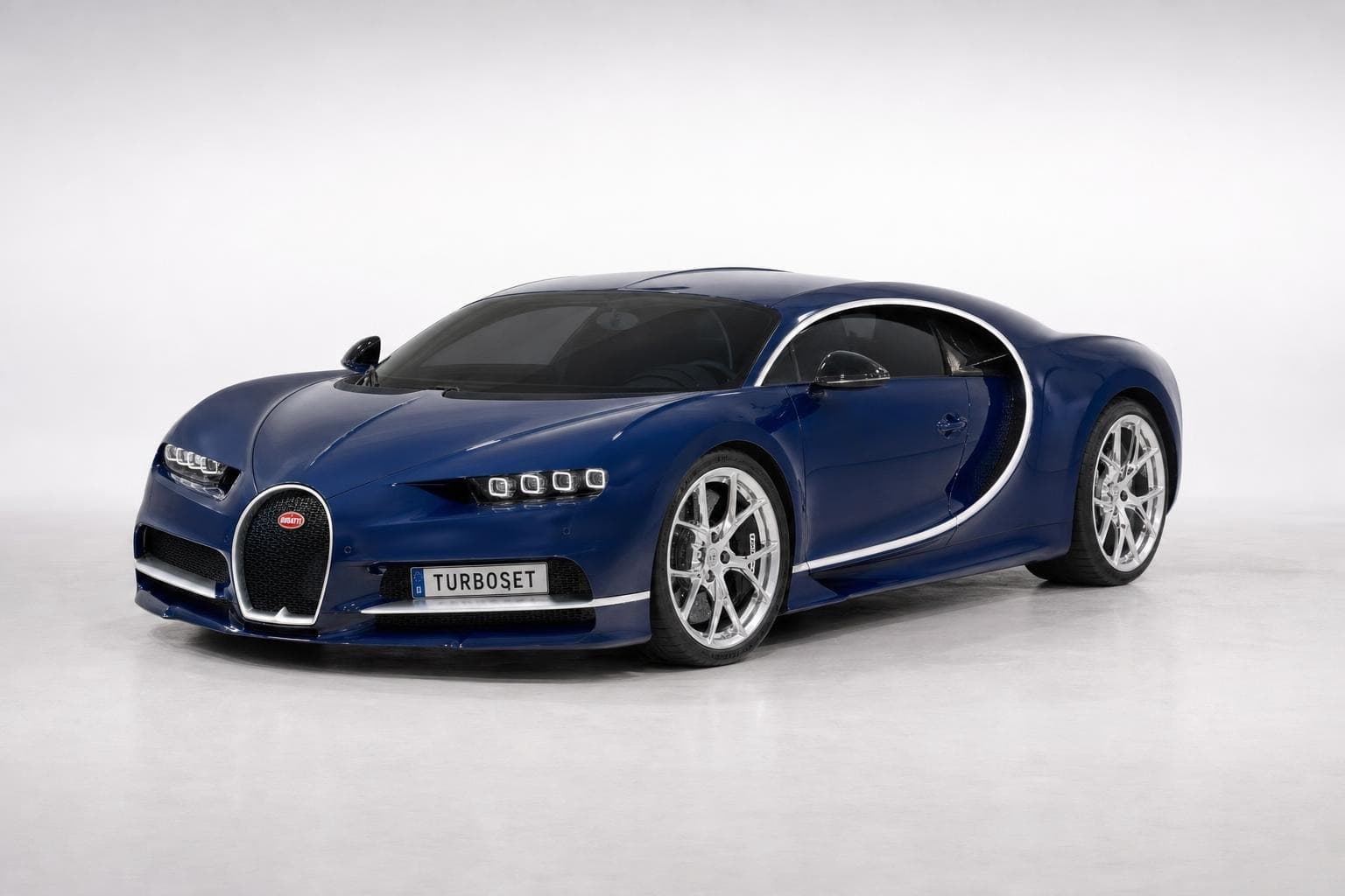 Bugatti Chiron 3D model in the Turboset editor