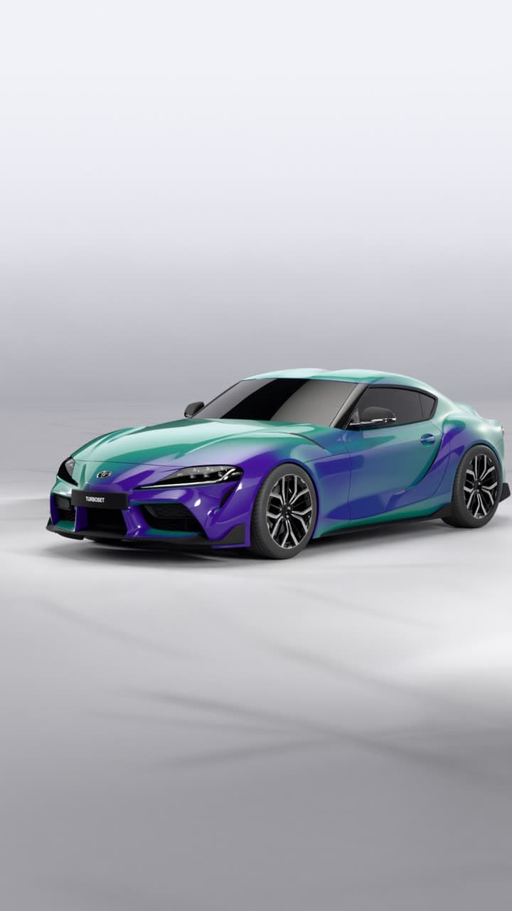 Toyota Supra in colour-shift paint