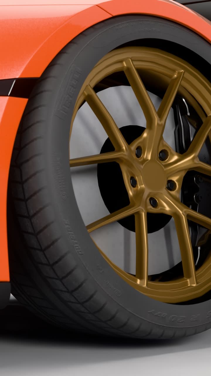 Wheel close-up from a studio video